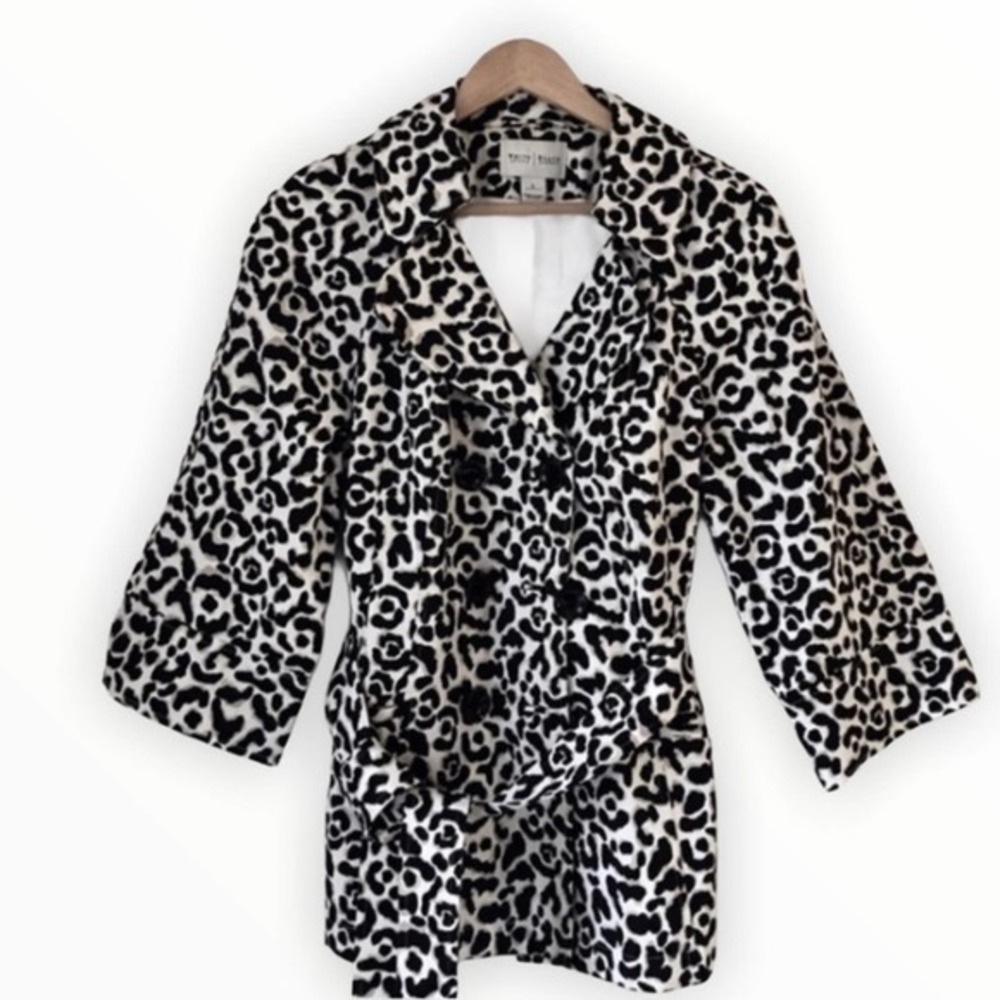 White House / Black Market Animal Print Trench